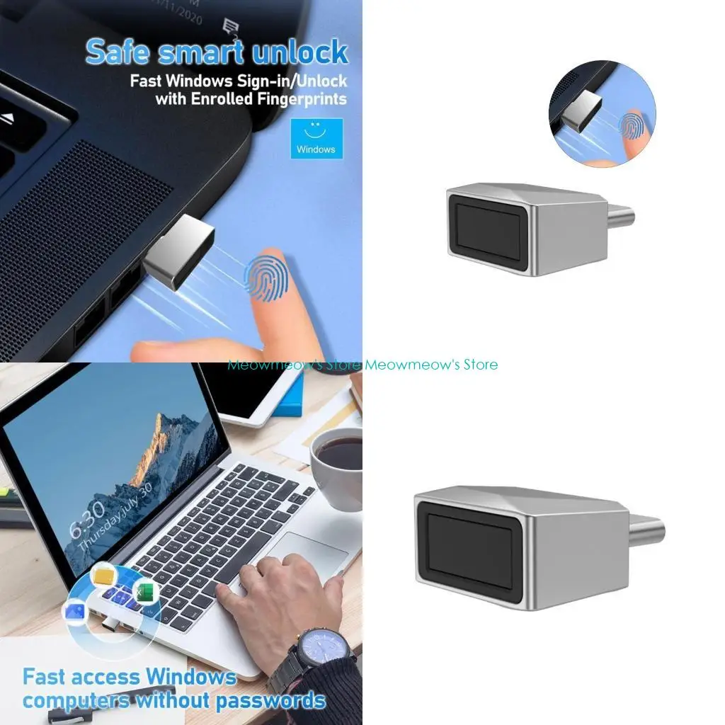 

W91a Biometric USB C C Finger Print Reader Legin Login для повышения безопасности и удобства на Window10/11 ПК