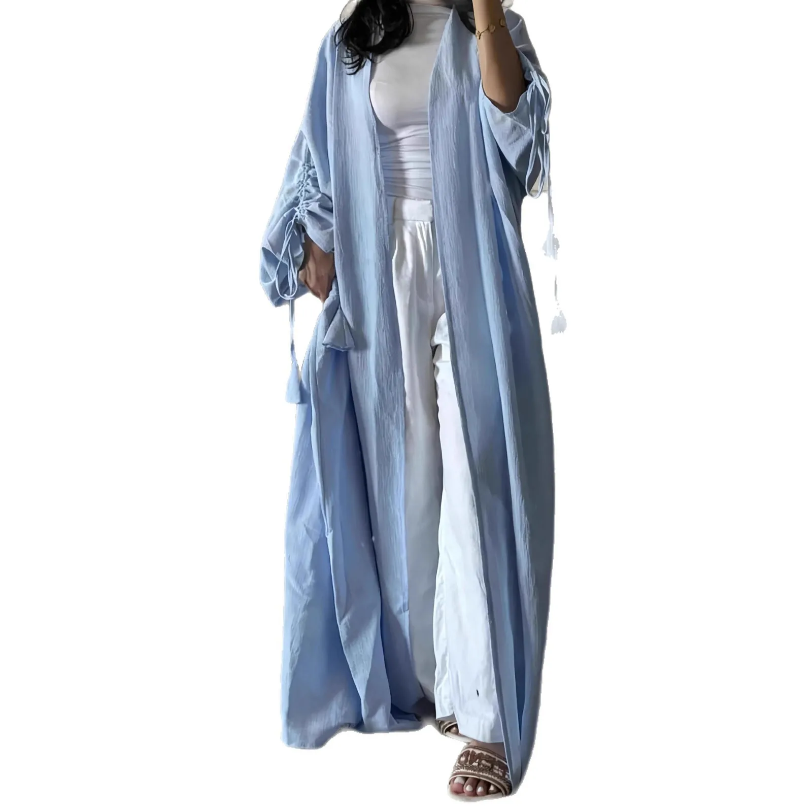 Women Dress Cardigan Robe Open Abayas Eid Muslim Modest Long Dresses Morocco Dubai Kaftan Islam Arab Ramadan Jalabiya Vestidos