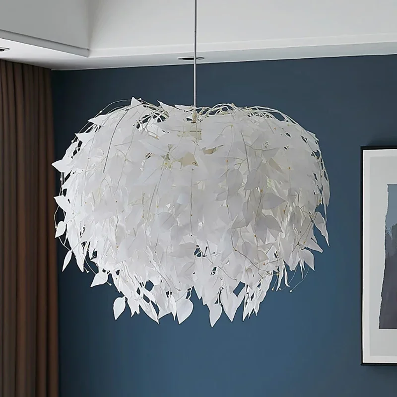 New Ins Net Red Chandelier Nordic Bedroom Starry Leaf Lamp Living Room Personality Simple Modern Creative Clothing Store Lamp