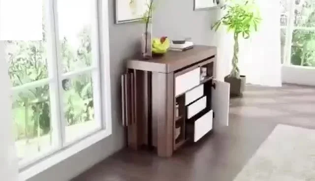 Furniture room steel ball bearing pull-out rectangular multi fold aluminum dining table slider