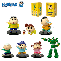 8Pcs Crayon Shin-chan Funny Kasukabe Defense Force Figure Model Nohara Shinnosuke Himawari Cartoon Desktop Ornaments Toys Gifts