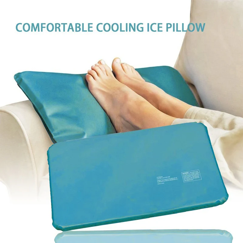 Comfortable Cooling Ice Pillow Summer Cool Therapy Help Sleeping Aid Pad Mat Muscle Relief Ice Pad Massager Water Pillows