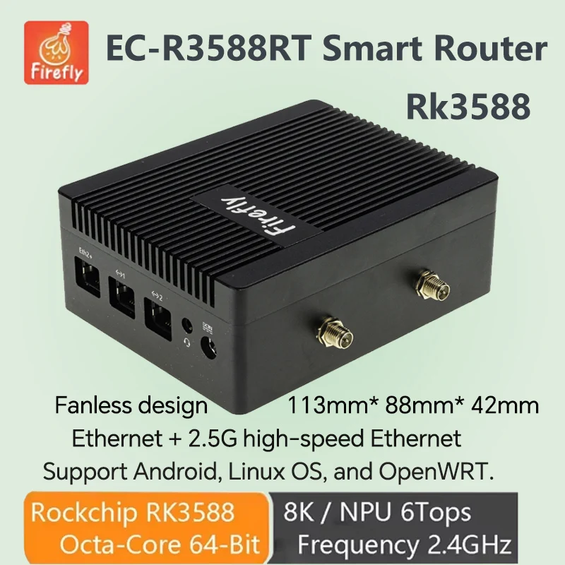 

Firefly EC-R3588RT Rk3588 Частота 2,4 ГГц 6 ТОП 8 КБ Gigabit Ethernet 2,5 ГБ Высокоскоростной восьмиядерный 64-битный процессор