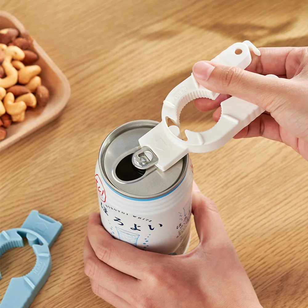 Kitchen Gadgets Plastic Japanese Style Bottle Opener Non-slip Effortless Can Opener Magnetic Bottle Lid Remover Kids