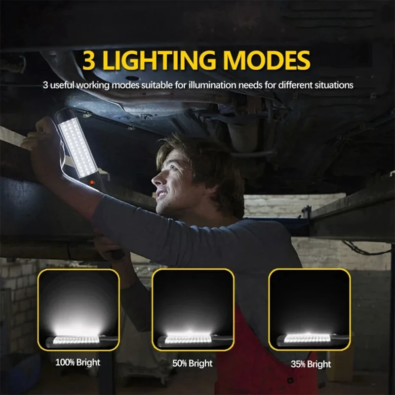 USB Rechargeable Work Light Car Repair Handheld Light Workshop Repair Light with Magnet Hook LED Work Light-A57M view 3