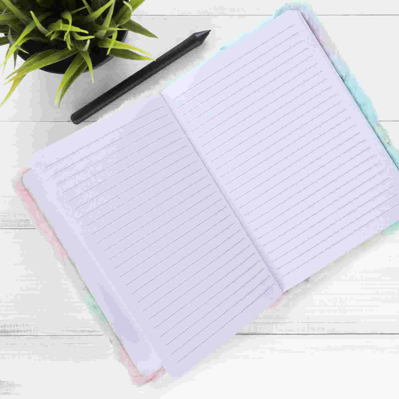 Peluche Notebook Fluffy cover diario A4 Hardback Notes Pocket Cartoon Notepad Single Hole