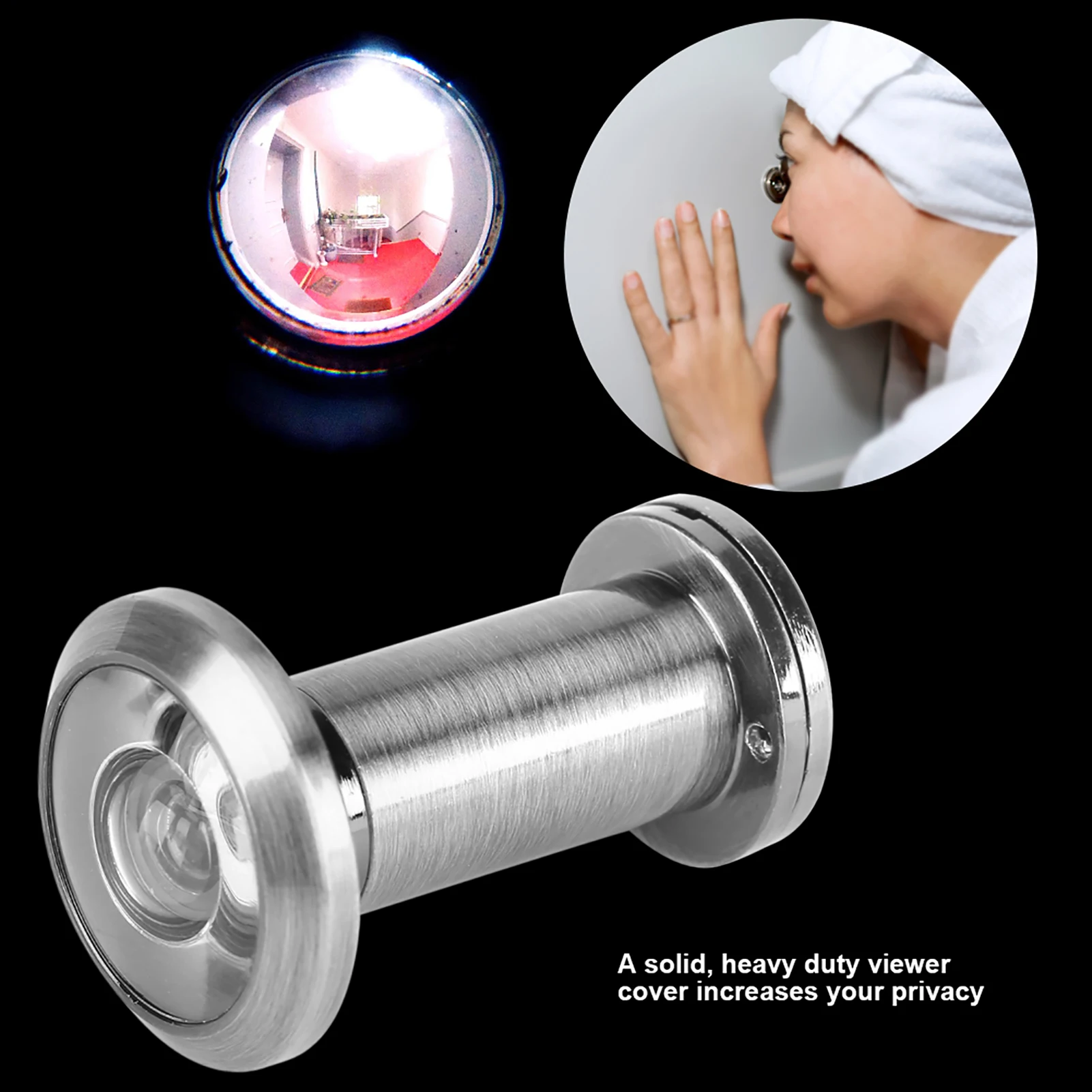 200 Degree Wide Viewing Angle Door Viewer with Heavy Duty  Cover Door Peephole Door Viewer Peephole Wide Viewing Peephole