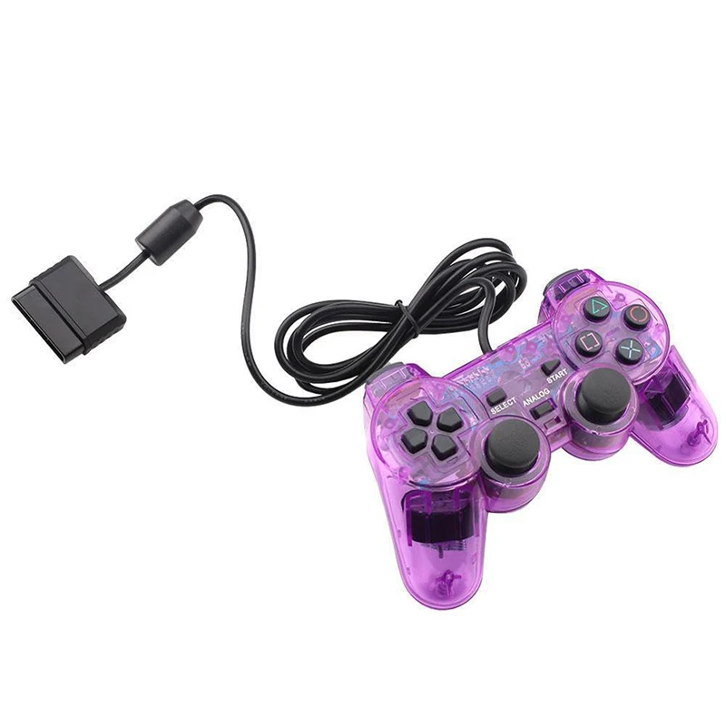 Gamepad Koneksi Berkabel Kontroler Game Getaran Ganda Kompatibel untuk Ps2 untuk Konsol Kontrol Joystick Portabel Playstation 2