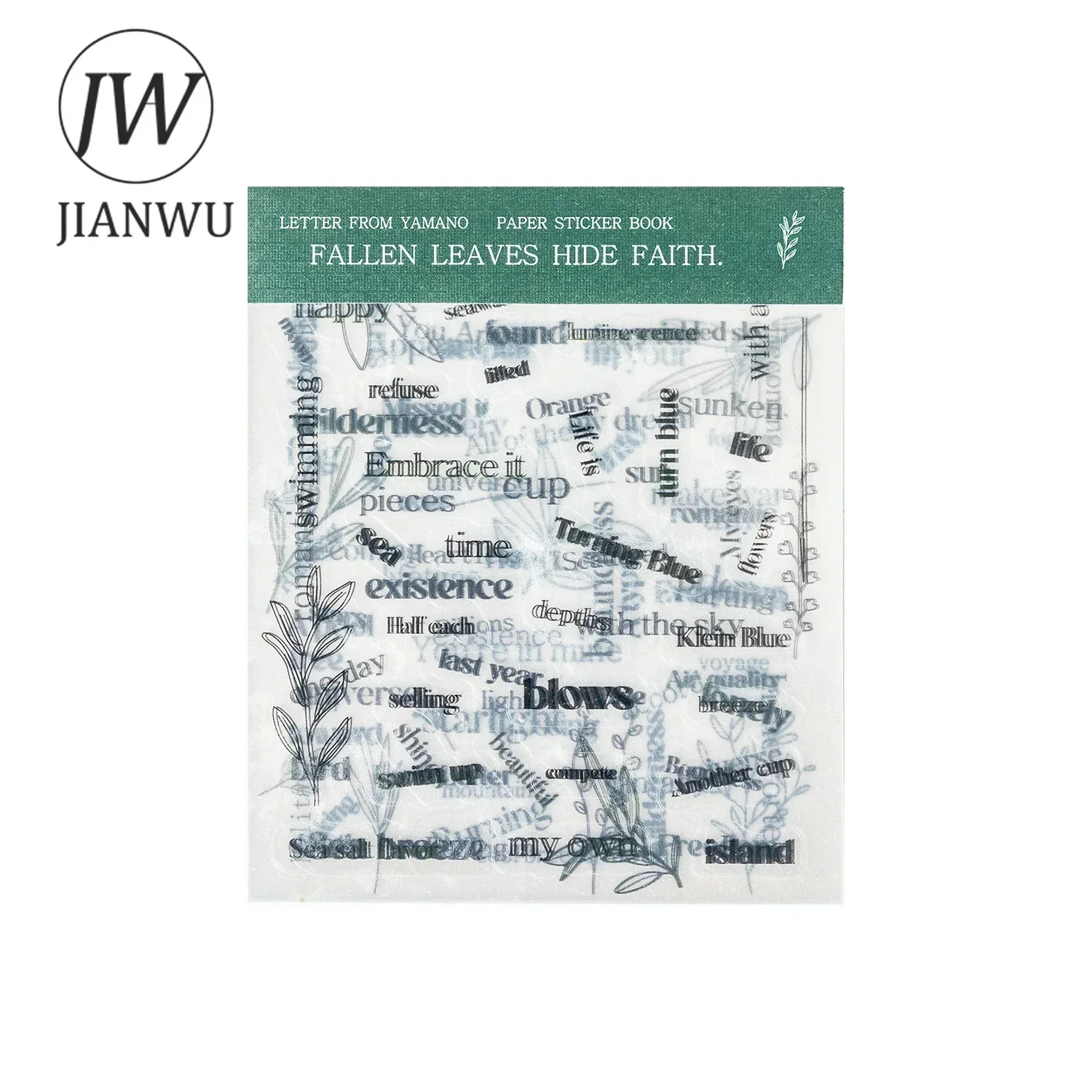 JIANWU Letter From Yamano Series Vintage English Text Material Collage Sticker Book Creative DIY Journal Stationery