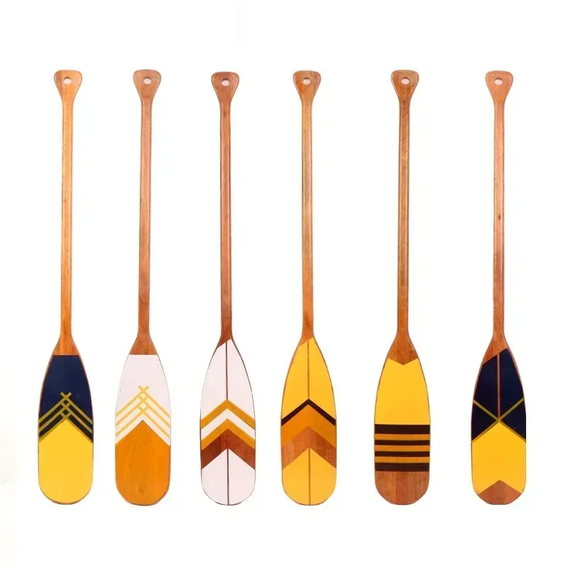 for120cm Vintage Style decoration wooden rowing boat oars canoe paddle customizable pattern