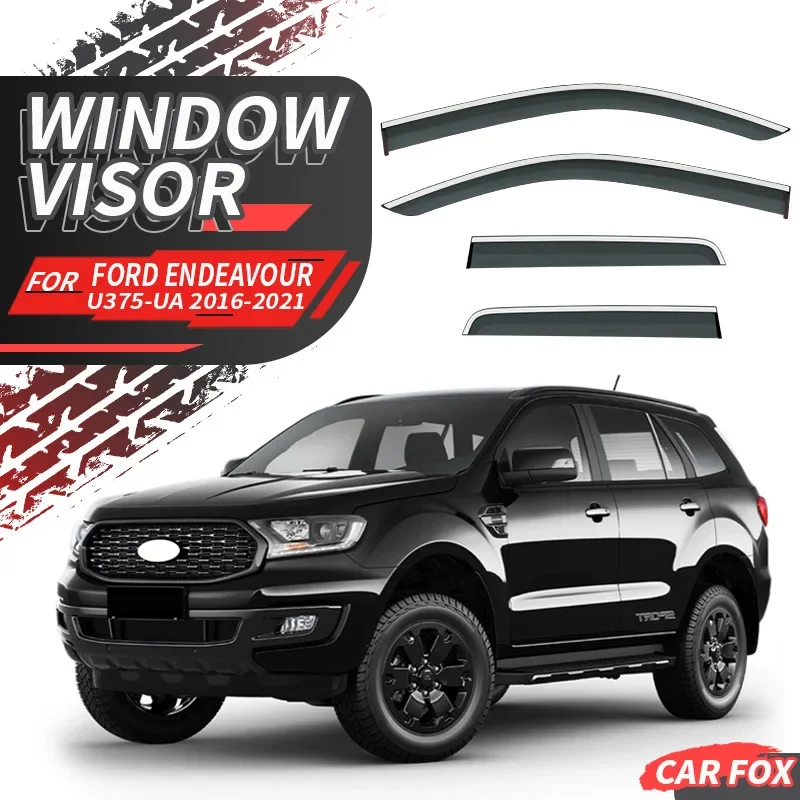 For FORD Endeavour 2016-2021 Car Window Visor Awning Shelters Windshield Side Window Rain Sun Shade Auto Accessories
