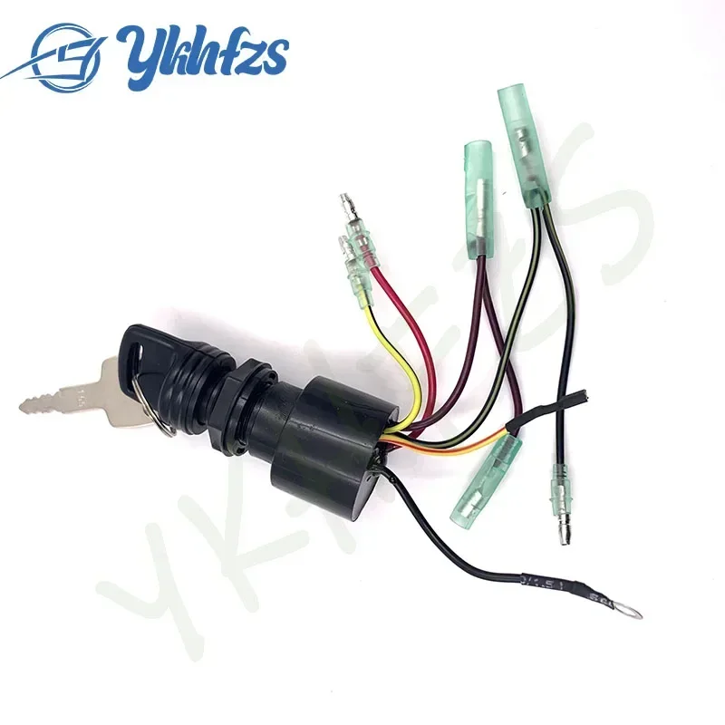 87-17009A5 Boat Ignition Switch with Key for Mercury Mariner Outboard Motor Control Box 3 Position 6 Wire Connectors 87-17009A2