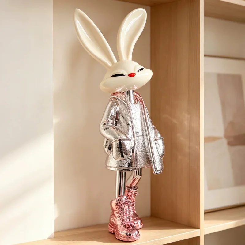 63 Cm Rabbit-shaped Ornament for Living Room TV Stand: A High-End Decorative and Creative Tabletop Decoration Gift