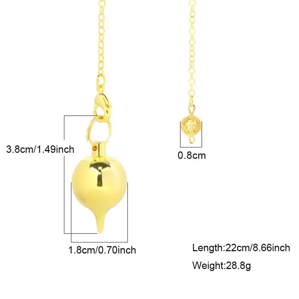 Presente moda jóias ouro prata antigo cobre rosa ouro radiestesia reiki pêndulo pingente cura amuleto metal cone redondo reiki