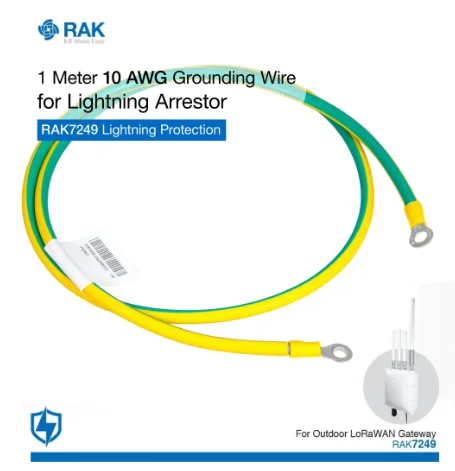 

1-метровый заземляющий провод 10 AWG для грозозащитного Arrestor