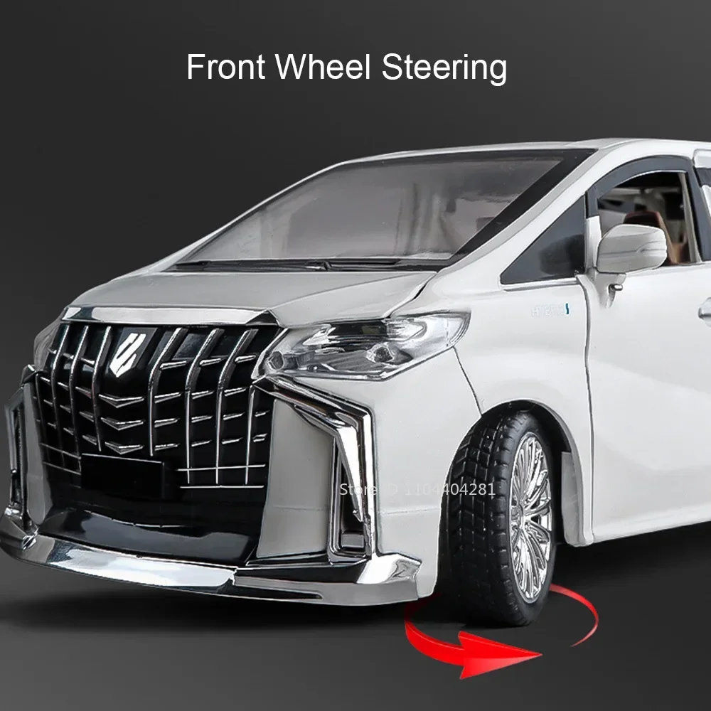 1:24 アルファード RAV4 合金製モデル玩具 ダイキャストカー 6ドア開閉 サウンドライト プルバック フロントホイールステアリング 大人向けギフト