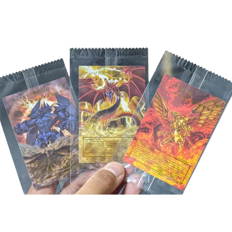 Diy Homemade Yu-Gi-Oh! The Winged Dragon of Ra Anime Characters Rare Collection Flash Card Cartoon Toys Christmas Gift