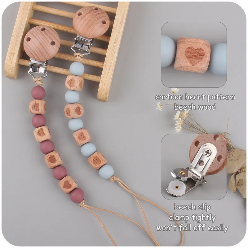 Clip per ciuccio per bambini catena Anti-perso Clip fittizia supporto per capezzolo Toddler Infant Feeding Soother ciucci catene cose appena nate