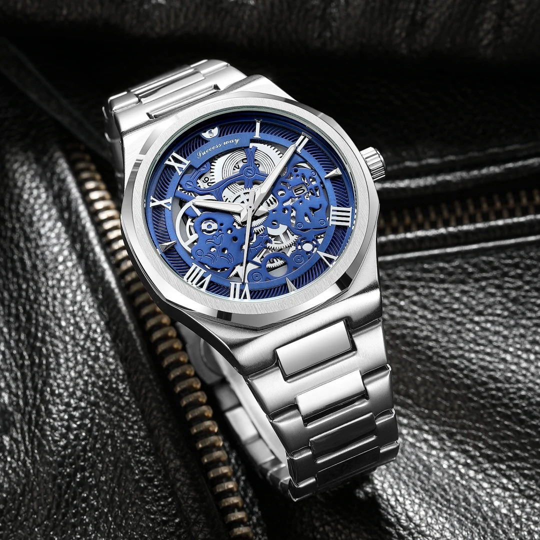Watches men's quartz wristwatch stainless steel silver Watches Men's Wrist Watch Quartz With metal bracelet Round Dial