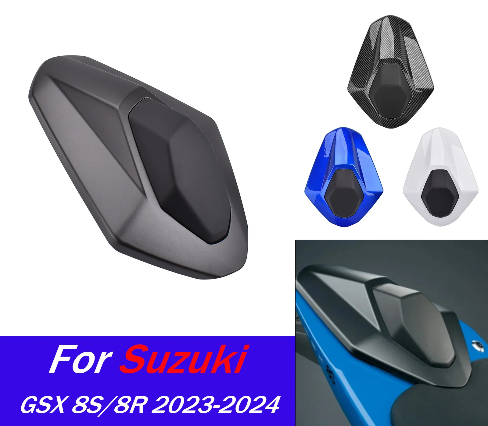 

Чехол на сиденье мотоцикла, обтекатель для Suzuki GSX8S 8R 2023 2024, GSX8S GSX8R, модель заднего пассажирского сиденья мотоцикла, аксессуары