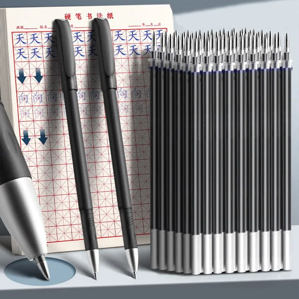 7 pçs/set tinta azul kit caneta desbotamento automático escrita caligrafia invisível canetas mágicas recarga 0.5mm tinta desaparecendo caneta