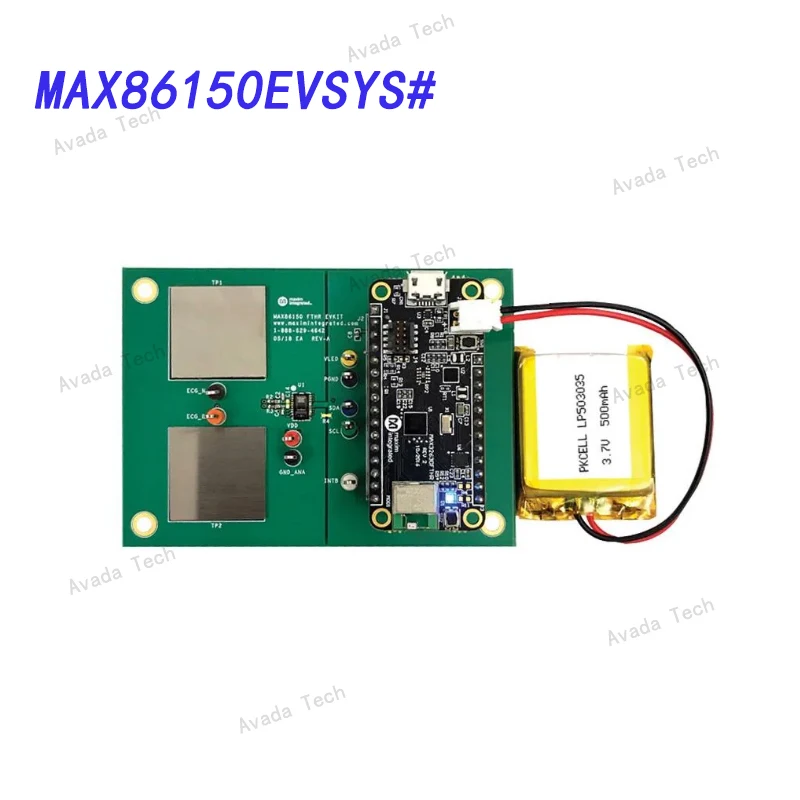 

Avada Tech MAX86150EVSYS# Evaluation board MAX86150 PPG/ECG biosensor module