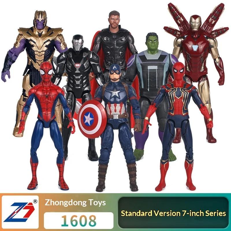 Zhongdong Toys Marvel Super Heroes 7 Inch Movable Action Figure Pvc Collectible Model Desktop Display Decoration Gift For Fans - view 2
