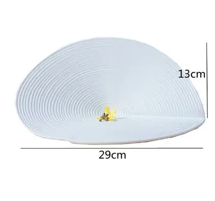White Irregular Dinner Plate Ceramic Plates Restaurant Hotel Tableware Western Decorative Dessert Bowl Fruit Dish