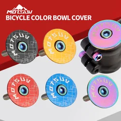 MOTSUV MTB Road Bike Bowl Cover Bicycle Stem Top Cap for 28.6mm Fork Tube aluminium alloy Headset Cap Cycling Accessories Parts