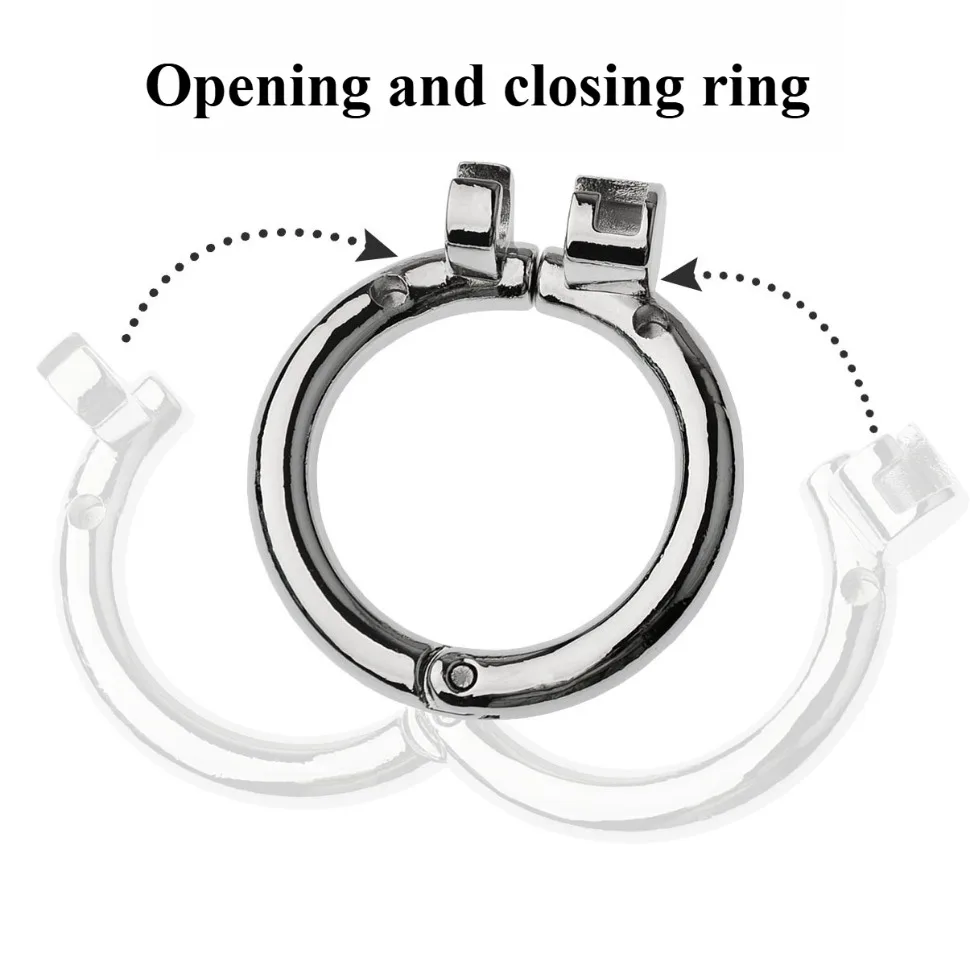 New Male Chastity Device Flat Cat Claw Stainless Steel Chastity Lock Cock Cage Open and Close Rings Sexy Toy for Men Gay Couple view 3