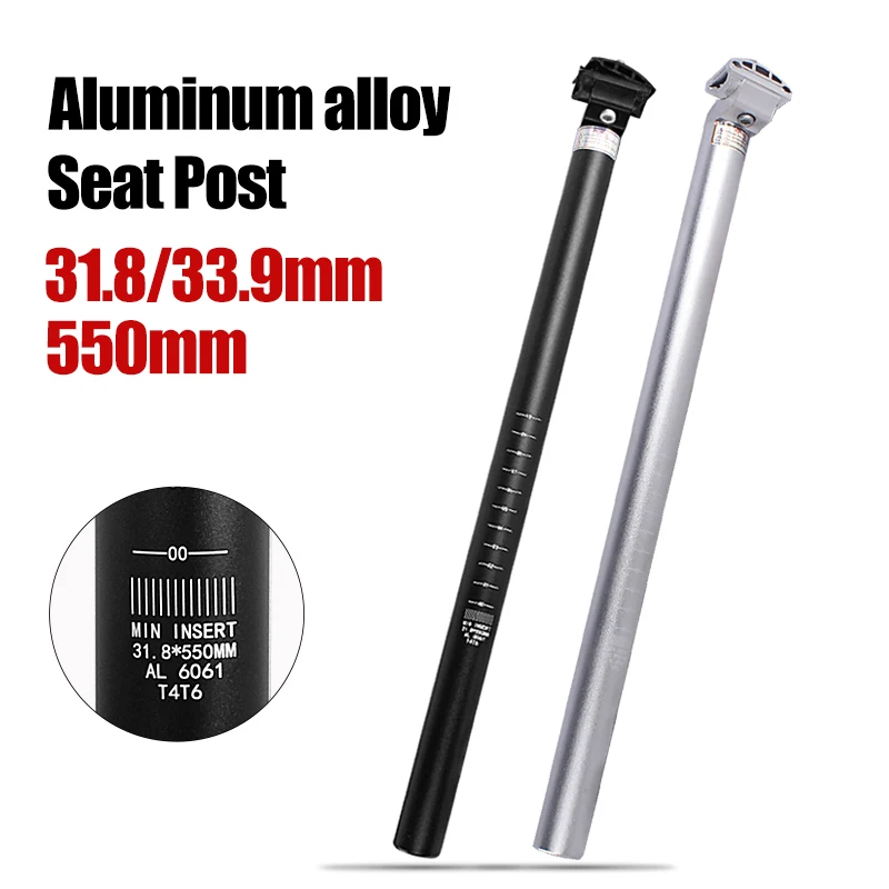 

Mountain Bike SeatPost Tube Aluminum Alloy 31.8 33.9*550 Folding Seat Post MTB Bicycle Accessories