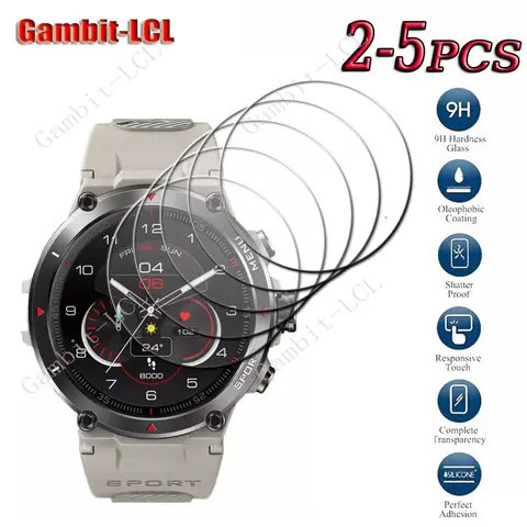 9H Original Smartwatch Hard Tempered Glass For Zeblaze Stratos 2 GPS Smart Watch 1.3" Stratos2 Screen Protector Cover Film