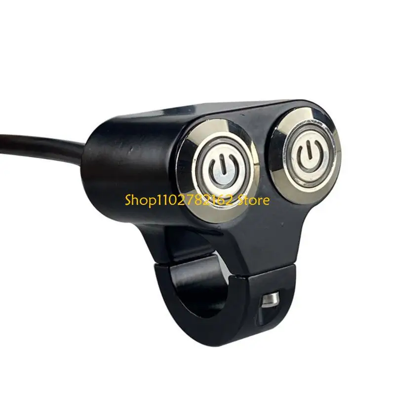 

547B Motorcycle Headlight Hazard Brake Light Switch Replacement 7/8in Aluminum Switch