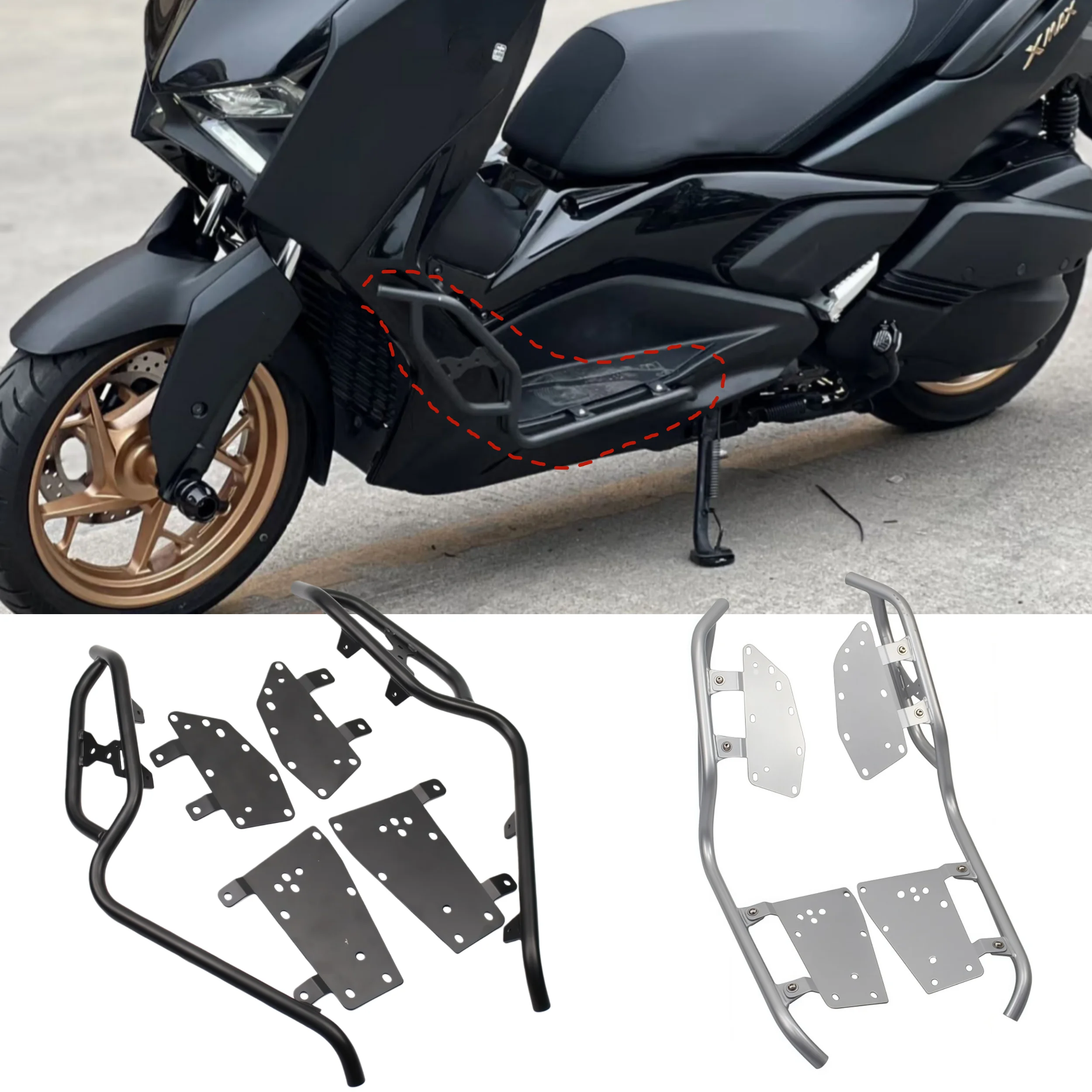 

For Yamaha X-MAX 300 XMAX 300 2018 2019 2020 2021 2022 2023 Motorcycle Bumper Frame Crash Bar Engine Guard Side Tank Protector