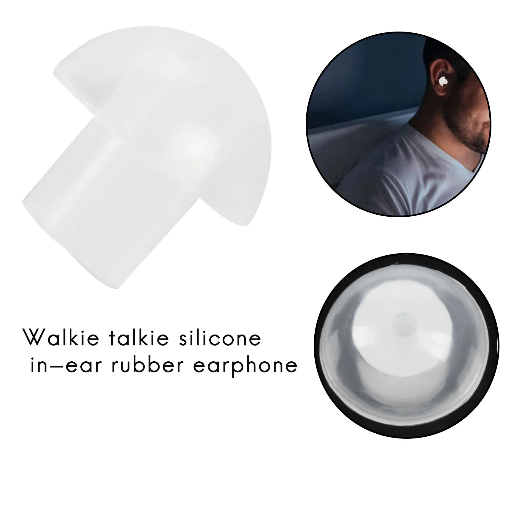 Stylish-20Pcs ซิลิโคนหูฟังชนิดใส่ในหูเห็ด Eartip หูฟังสําหรับวิทยุหูฟังชุดหูฟัง