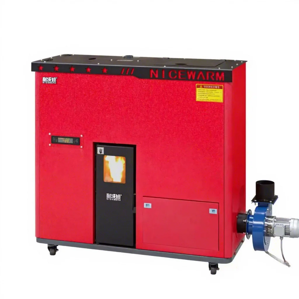 Freestanding Remote Ignition Eco-Friendly Industrial Pellet Stove 42KW Cold Rolled Steel Temperature Control 35Kg Fuel Tank