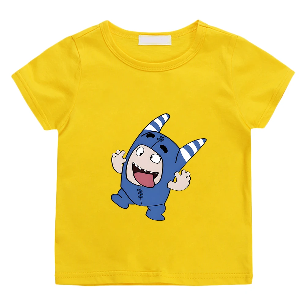 Oddbods Blue POGO Cartoon T-shirt 100% Cotton Casual Summer Children Tee-shirt High Quality Comfortable Tees Boys Girls Tshirts