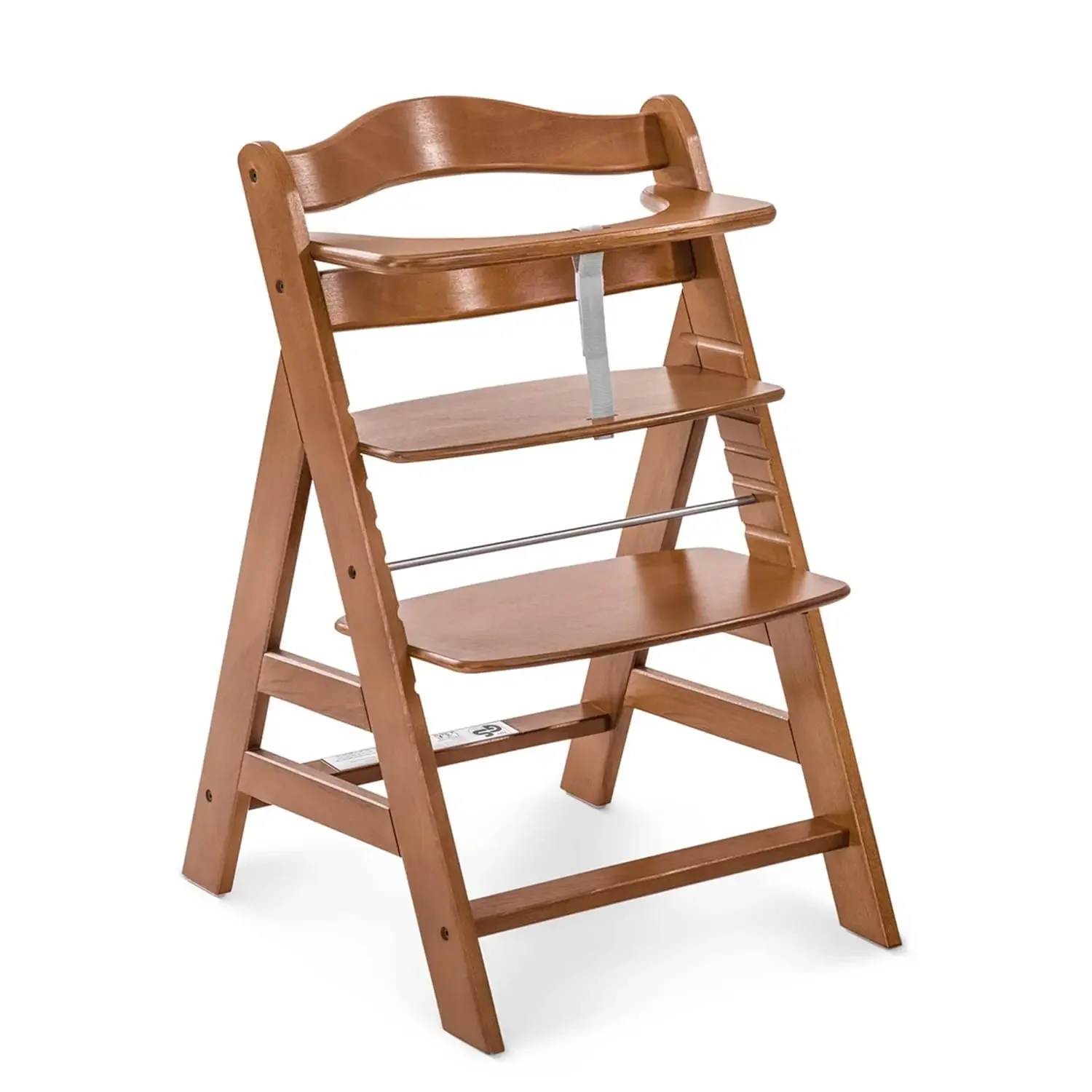 Grow Along Solid Beechwood Booster Highchair with Adjustable Seat, 5 Point Safety Harness, & Bumper Bar for Infants & Toddlers,