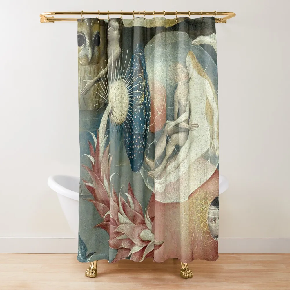 

HD. Central Pannel.(detail number 13 of 100 , from the Garden of Earthly Delights), by Hieronymus Bosch Shower Curtain
