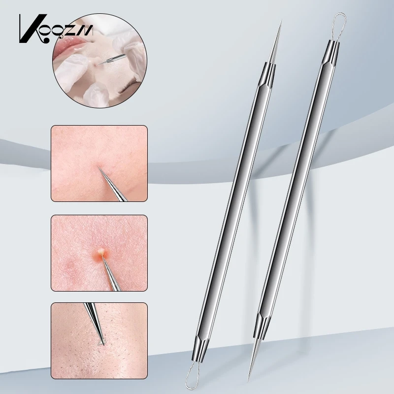 0.02mm Ultra Fine Needle Tip Blackhead Comedone Acne Pimple Extractor Remover Stainless Steel Needles Face Skin Care Tools