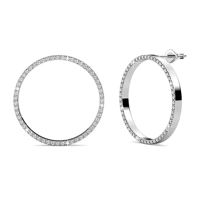 

Daisini Кристаллы от Swarovski, большие круглые геометрические серьги-гвоздики для пирсинга ушей, качественные басовые модные украшения, женские подарки на вечеринку