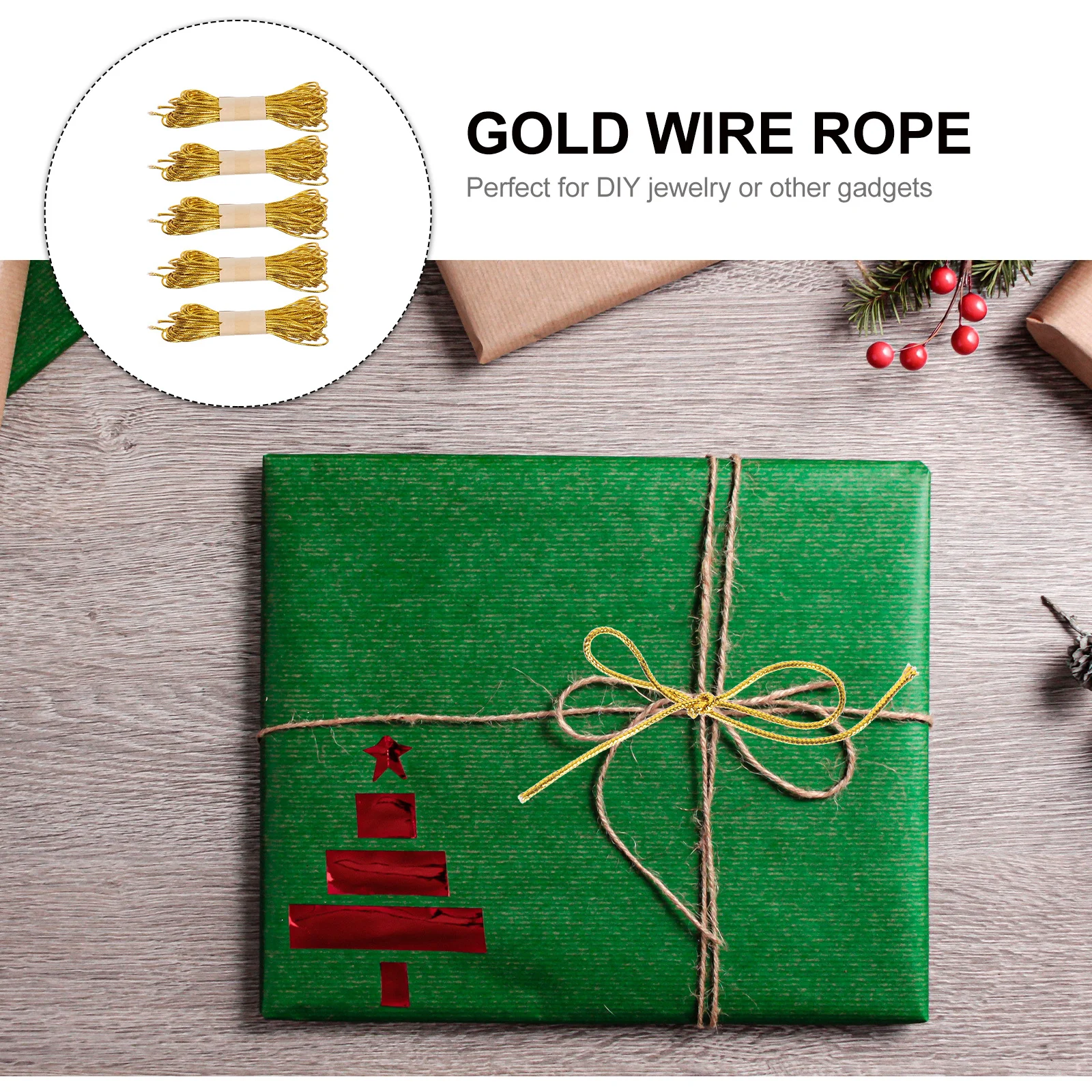 

Golden Polyester Binding Ropes Sturdy Sealing Straps For Gift Bags Candy Wrapping Decorative Gold Cord Cookie Pastry