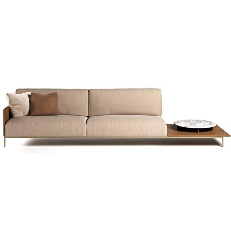 

Italian living room furniture modern luxury metal double sofa