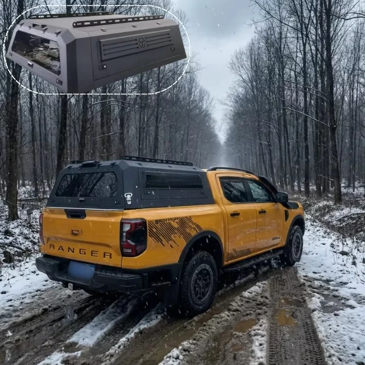 Customizable 4X4 Truck Canopy for Raptor Ranger  for Tacoma  Ram 1500-Hinged Operation