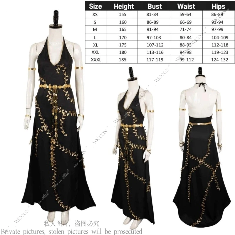 

Marika Cosplay Costume Black Dress Queen Woman Adult Role Play Stage Costume Daily Outfit Comic-Con Festivals Christmas Oneesan