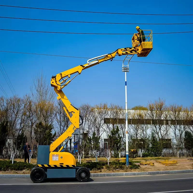 YG High Performance Scissor Lift Platform Electric Self Propelled Aerial Work Telescopic Handler Lifting Table Platform for Peru