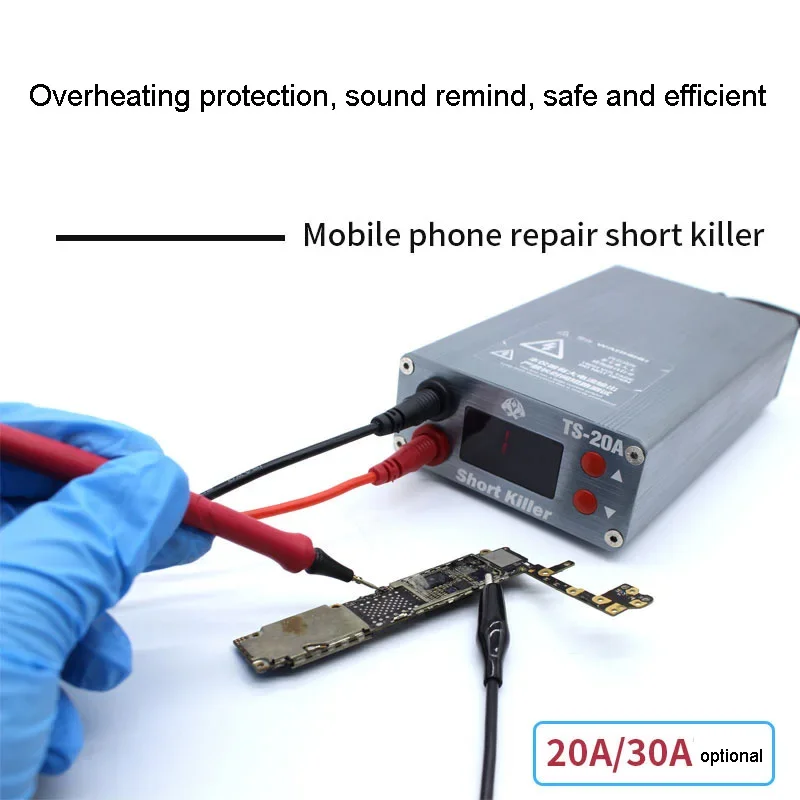 OSS TS-20A TS-30A قصير القاتل PCB ماس كهربائى كاشف الأخطاء صندوق ماس كهربائى حرق طقم تصليح إصلاح اللوحة الأم للهاتف