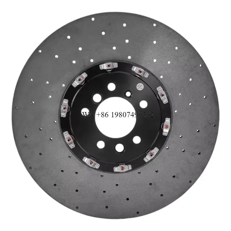 wmwmnu Original Solid Drilled 380x32mm Carbon Ceramic Brake Disc for Model S Plaid
