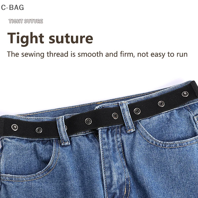 Belts Buckle-free Elastic Invisible Belt Without Buckle Easy Belts Stretch No Hassle Belt Maternity Pants Waist Extension Belt