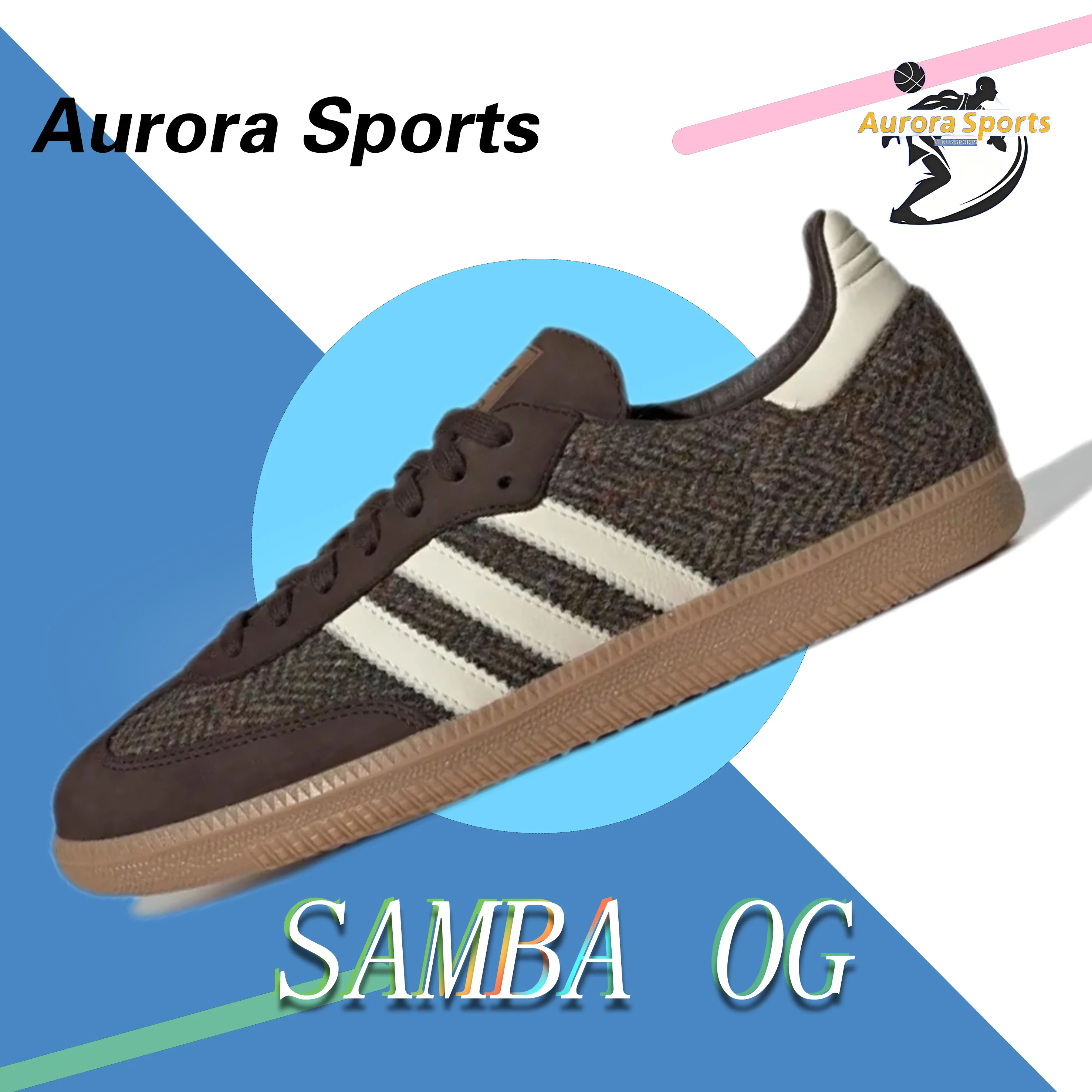 Adidas marrom cor combinando samba og masculino e feminino confortável moda baixa superior sapatos antiderrapante resistente ao desgaste